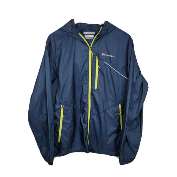 Columbia Other - Columbia Mens Blue Omni Wick Evap Windbreaker Coat